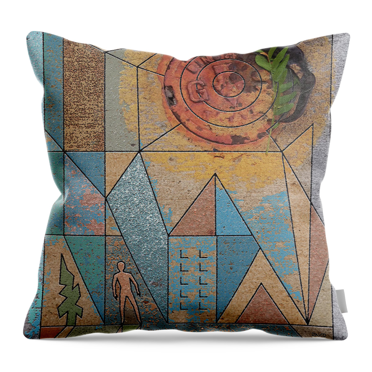 Objects Throw Pillow featuring the digital art G-Force by David Squibb