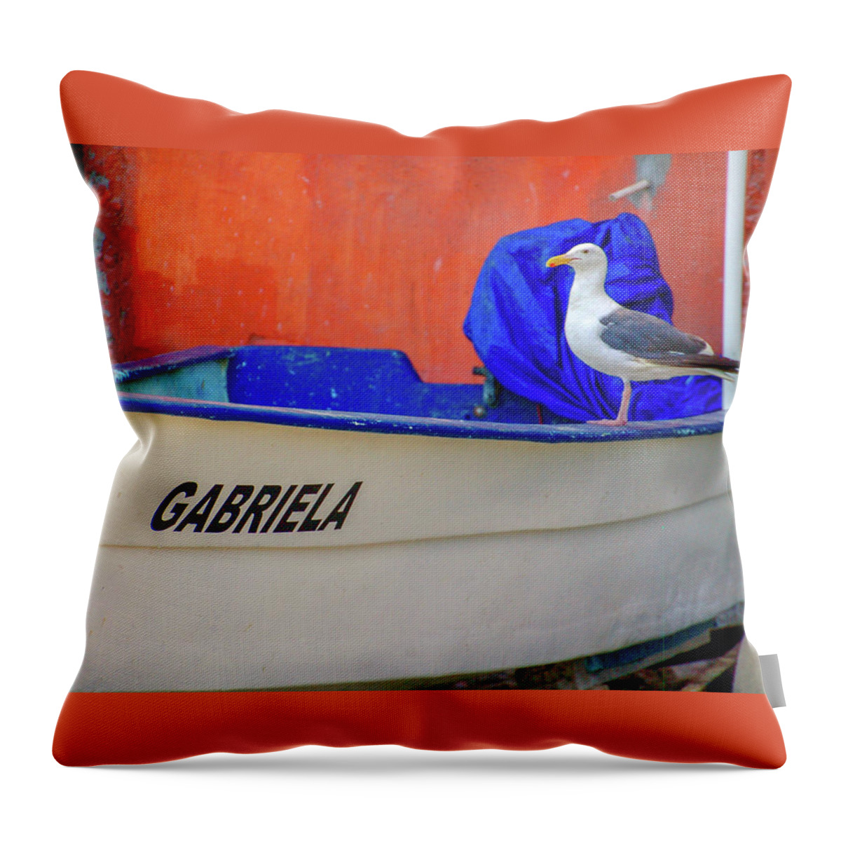 Popotla Throw Pillow featuring the photograph Gabriela by William Scott Koenig