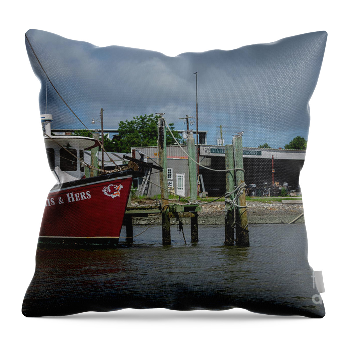 Gamecocks Throw Pillow featuring the photograph Gamecocks - His and Hers by Dale Powell