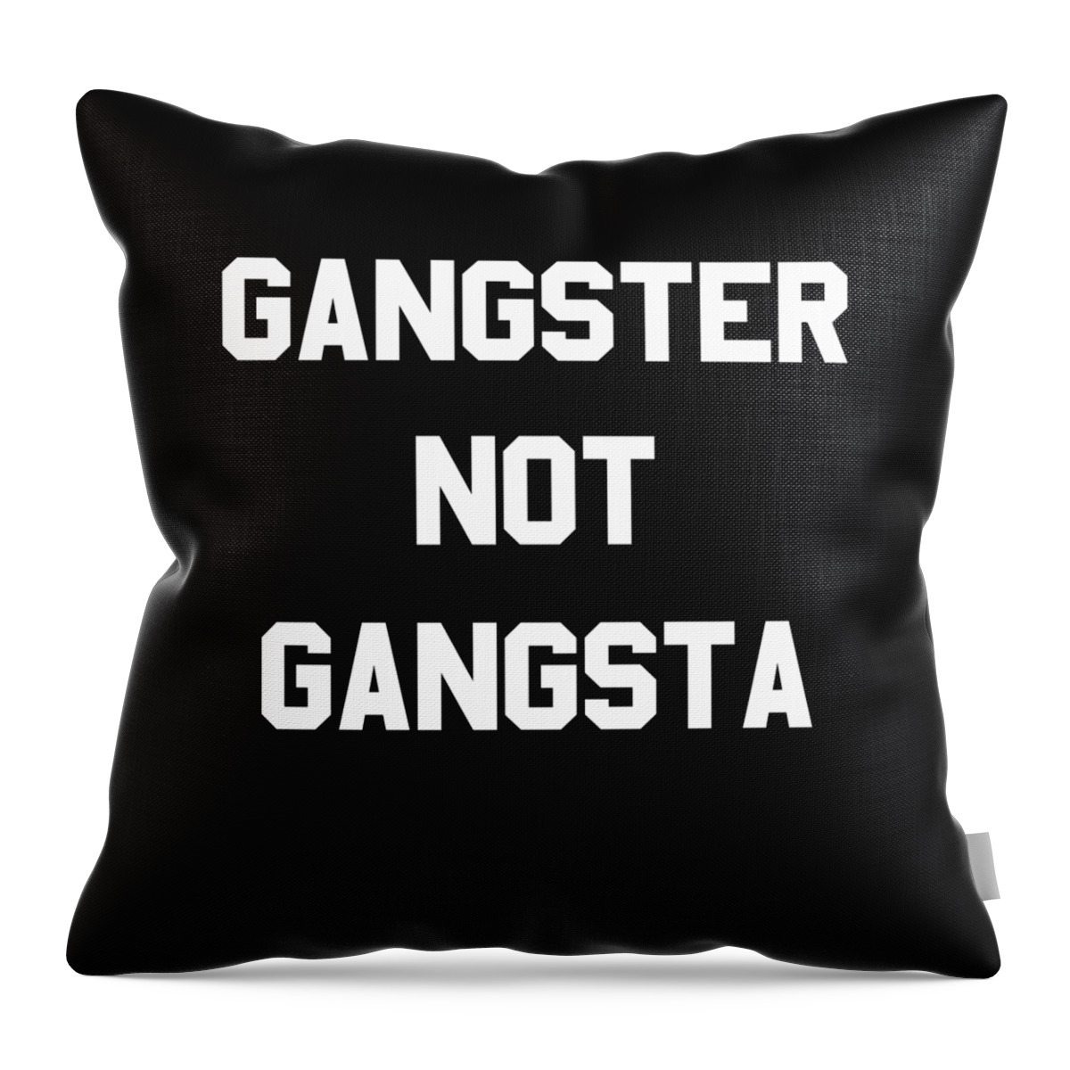 Funny Throw Pillow featuring the digital art Gangster Not Gangsta by Flippin Sweet Gear