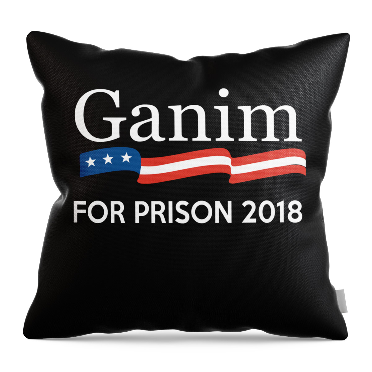 Funny Throw Pillow featuring the digital art Ganim for Prison 2018 by Flippin Sweet Gear