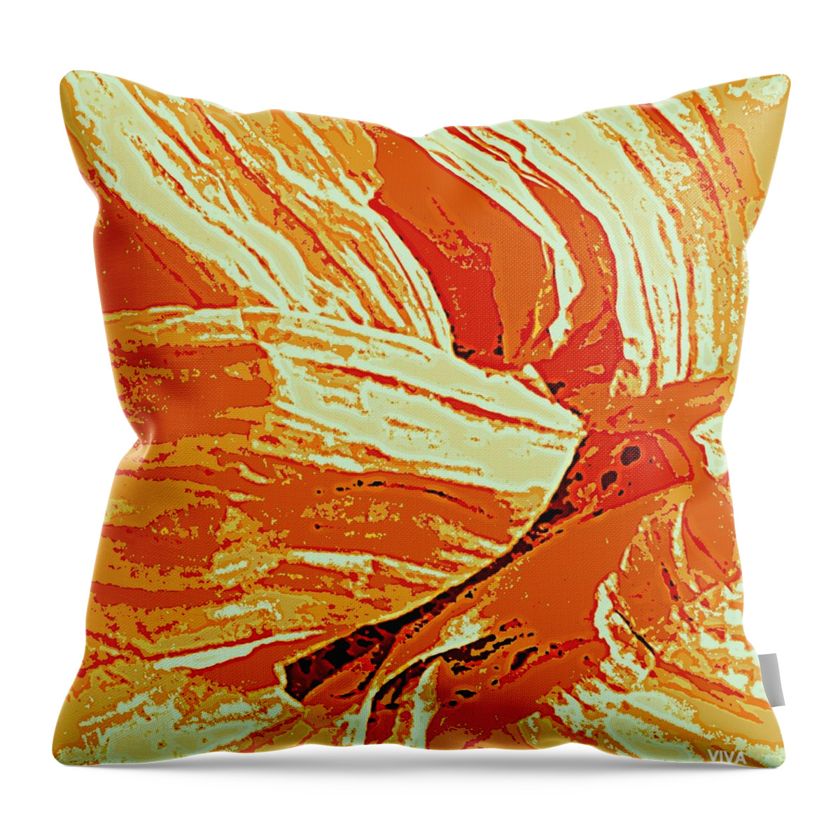 Garlic Throw Pillow featuring the photograph Garlic Folds Divine by VIVA Anderson