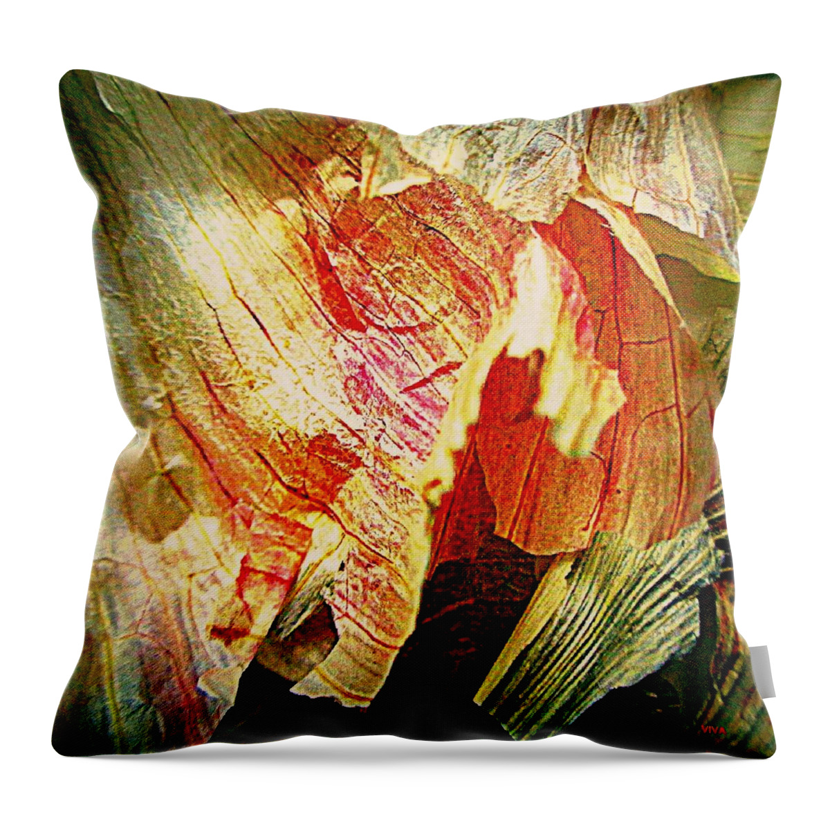 Garlic Peel Throw Pillow featuring the photograph Garlic Peel Celebrated by VIVA Anderson