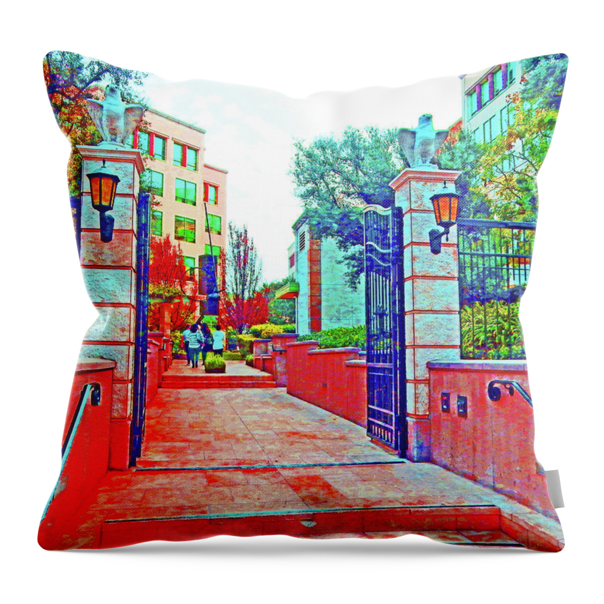 Color Throw Pillow featuring the photograph Gateway by Andrew Lawrence