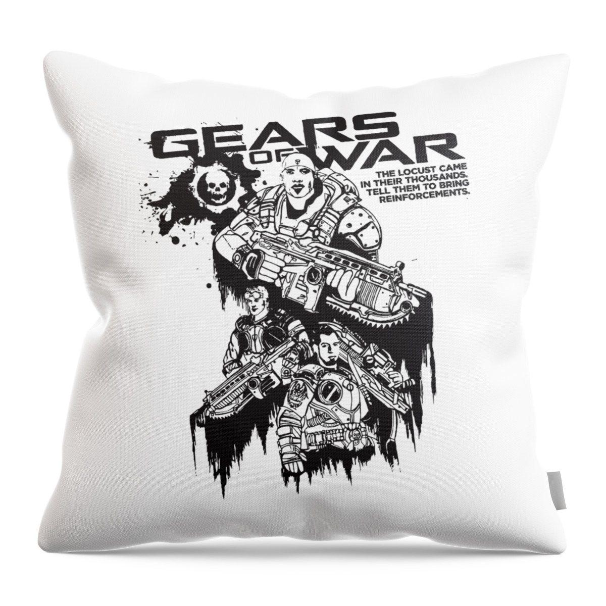 Gears Of War Throw Pillow featuring the digital art Gear of War by Joseph J Simms