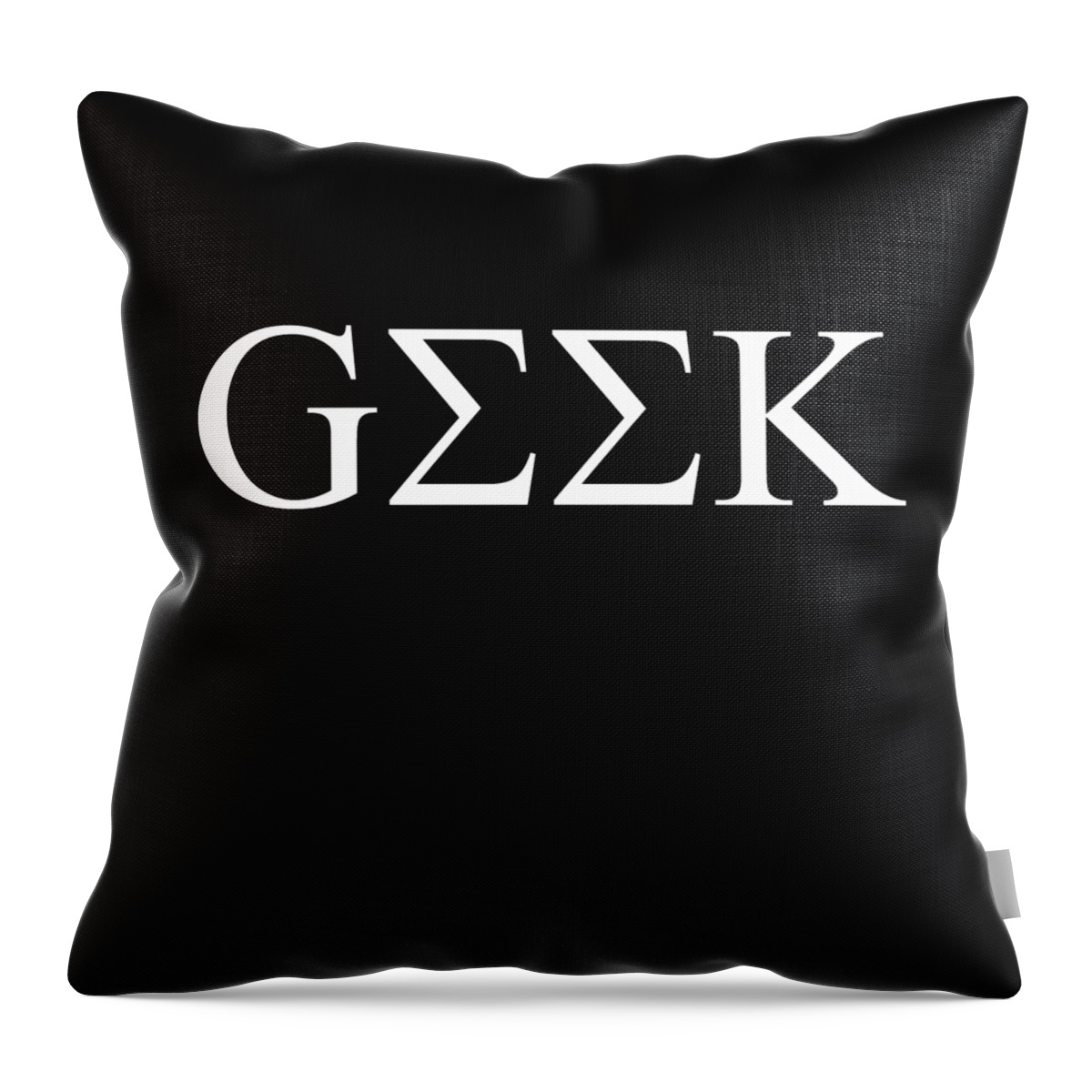 Cool Throw Pillow featuring the digital art Geek In Greek by Flippin Sweet Gear