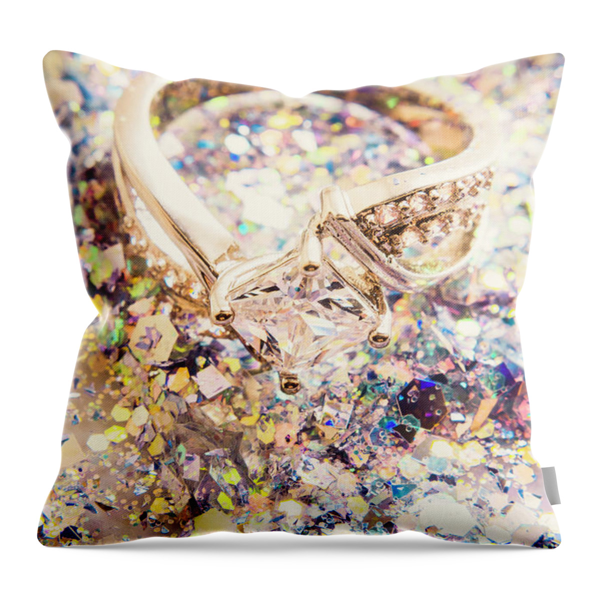 Gemstone Throw Pillow featuring the photograph Gemstone and sapphire by Jorgo Photography