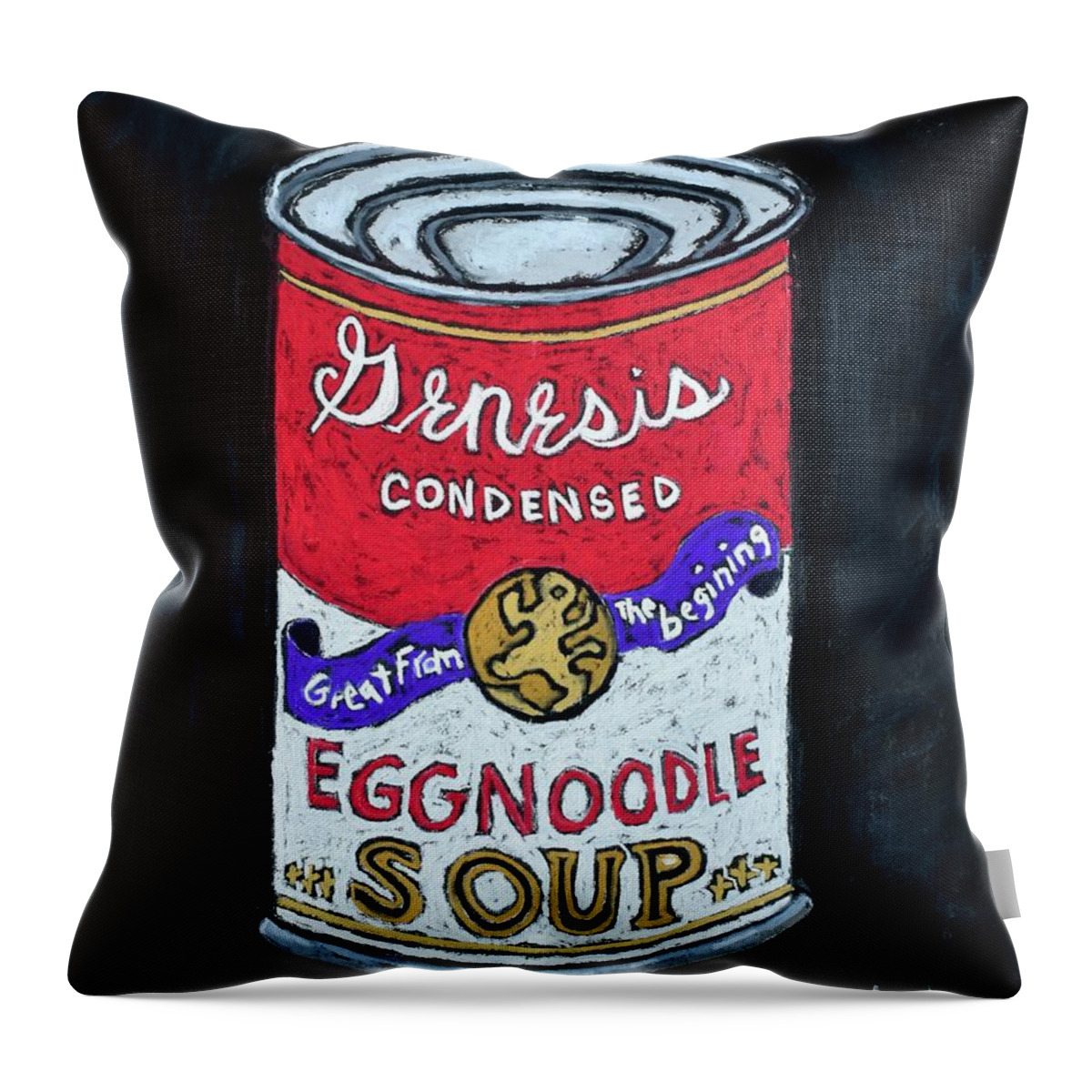 Genesis Throw Pillow featuring the painting Genesis Pop Art by David Hinds