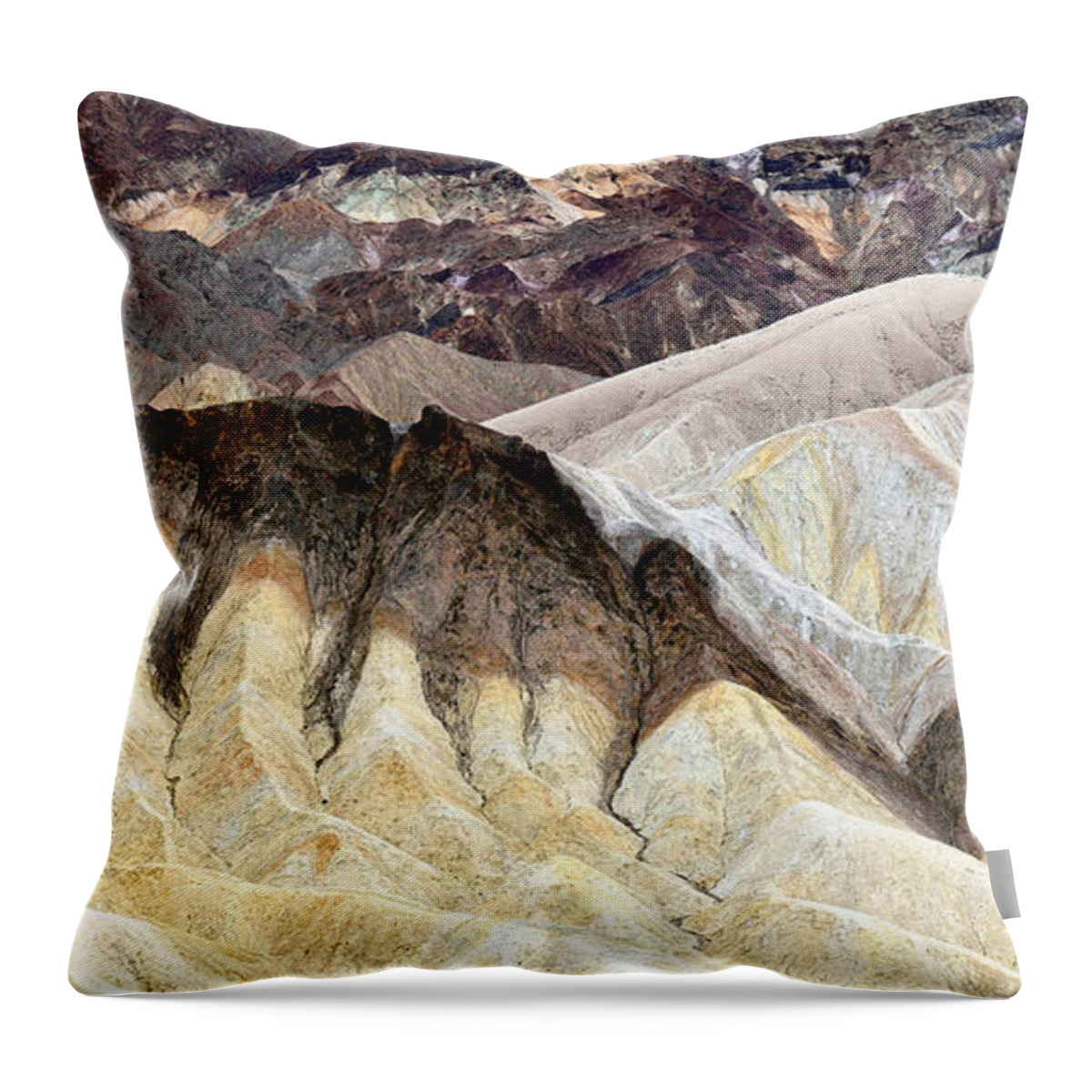 Landscape Throw Pillow featuring the photograph Geologic Abstract Art. by Paul Martin