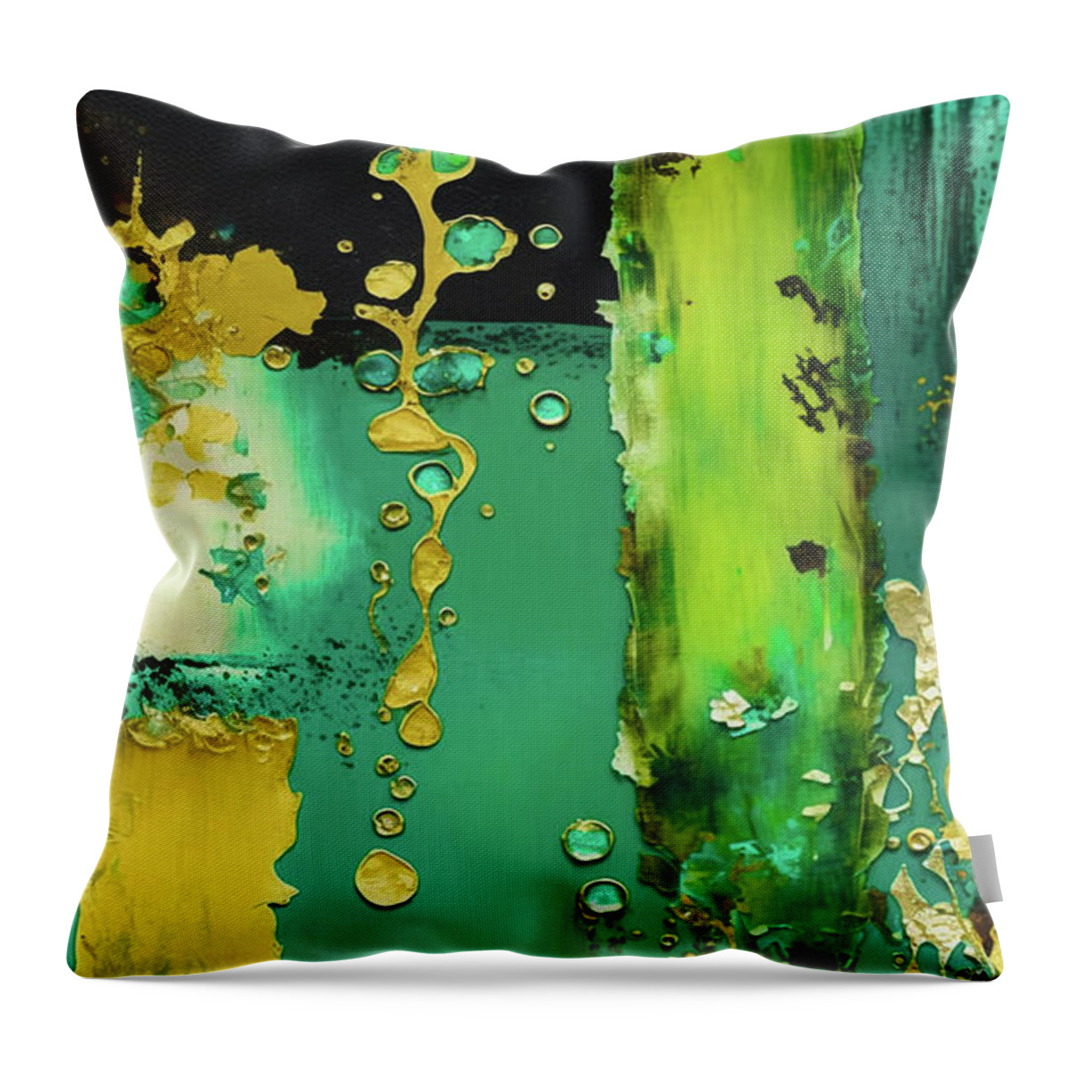 Torn Throw Pillow featuring the mixed media Crystal Caverns by Glenn Robins