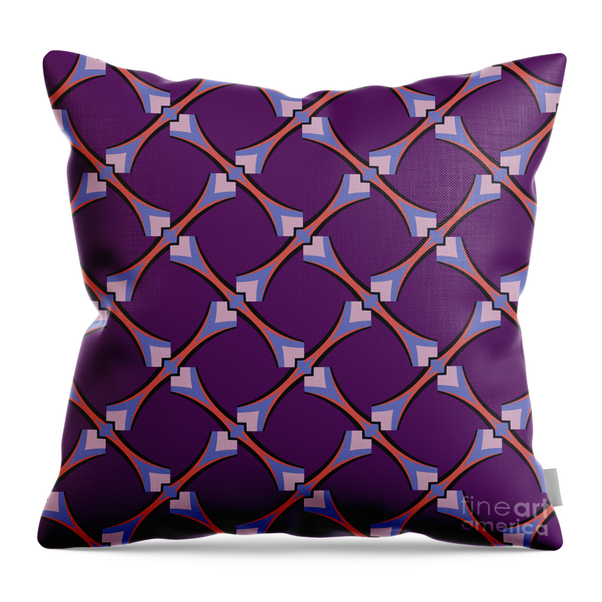 Repeated Pattern Throw Pillow featuring the digital art Geometric Pattern Design 2257b by Philip Preston