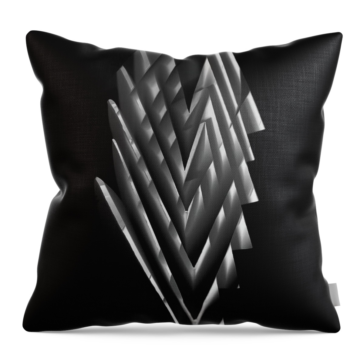 Geometric Throw Pillow featuring the photograph Geometric Shapes Monochrome by Jeff Townsend