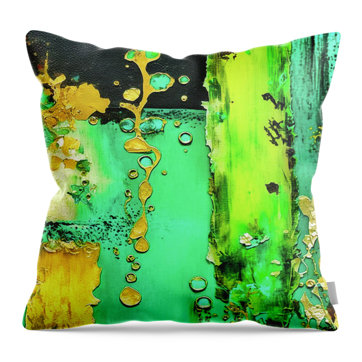 Torn Throw Pillow featuring the mixed media Nebula Nectar by Glenn Robins