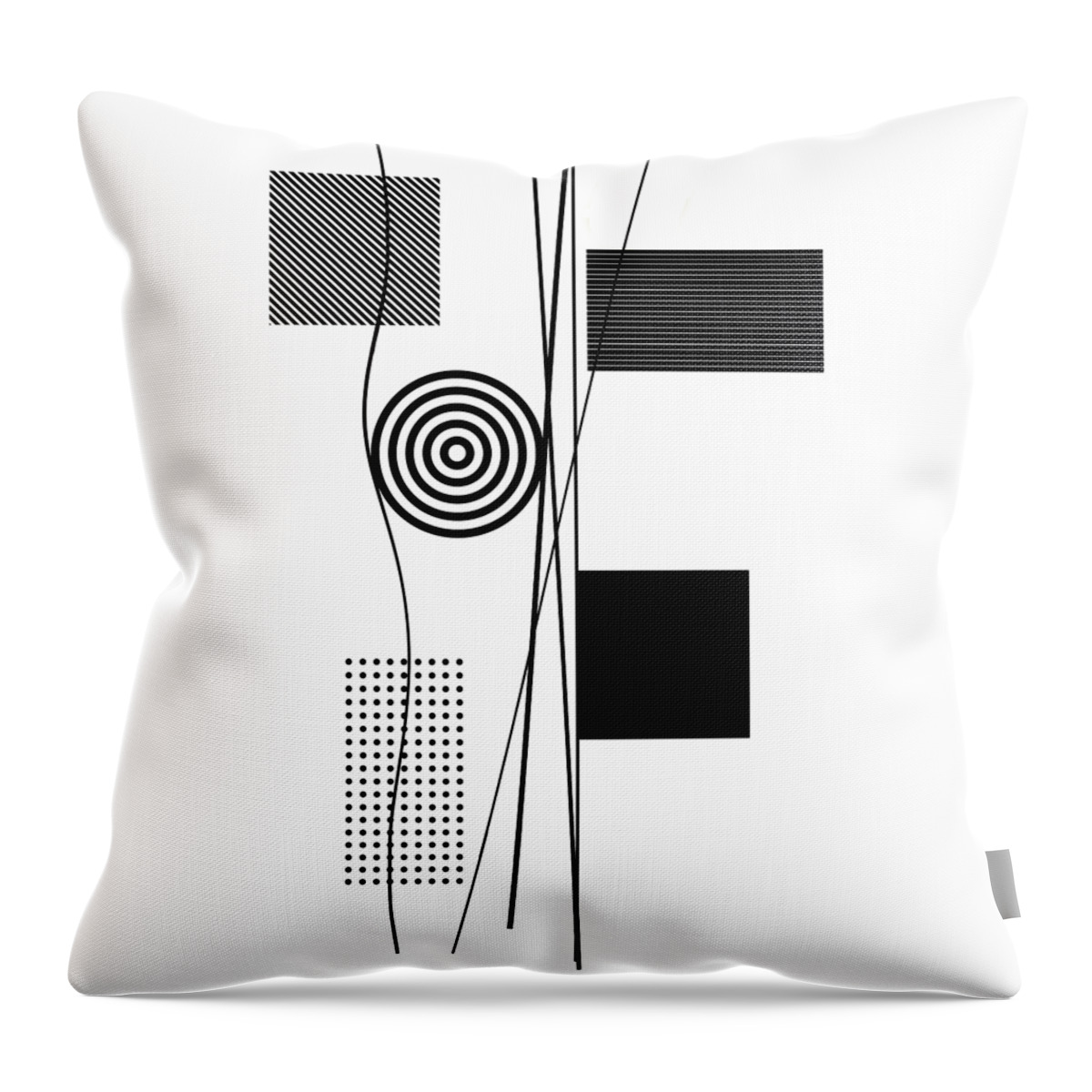 Geometry Throw Pillow featuring the digital art Geometry by Linda Lees