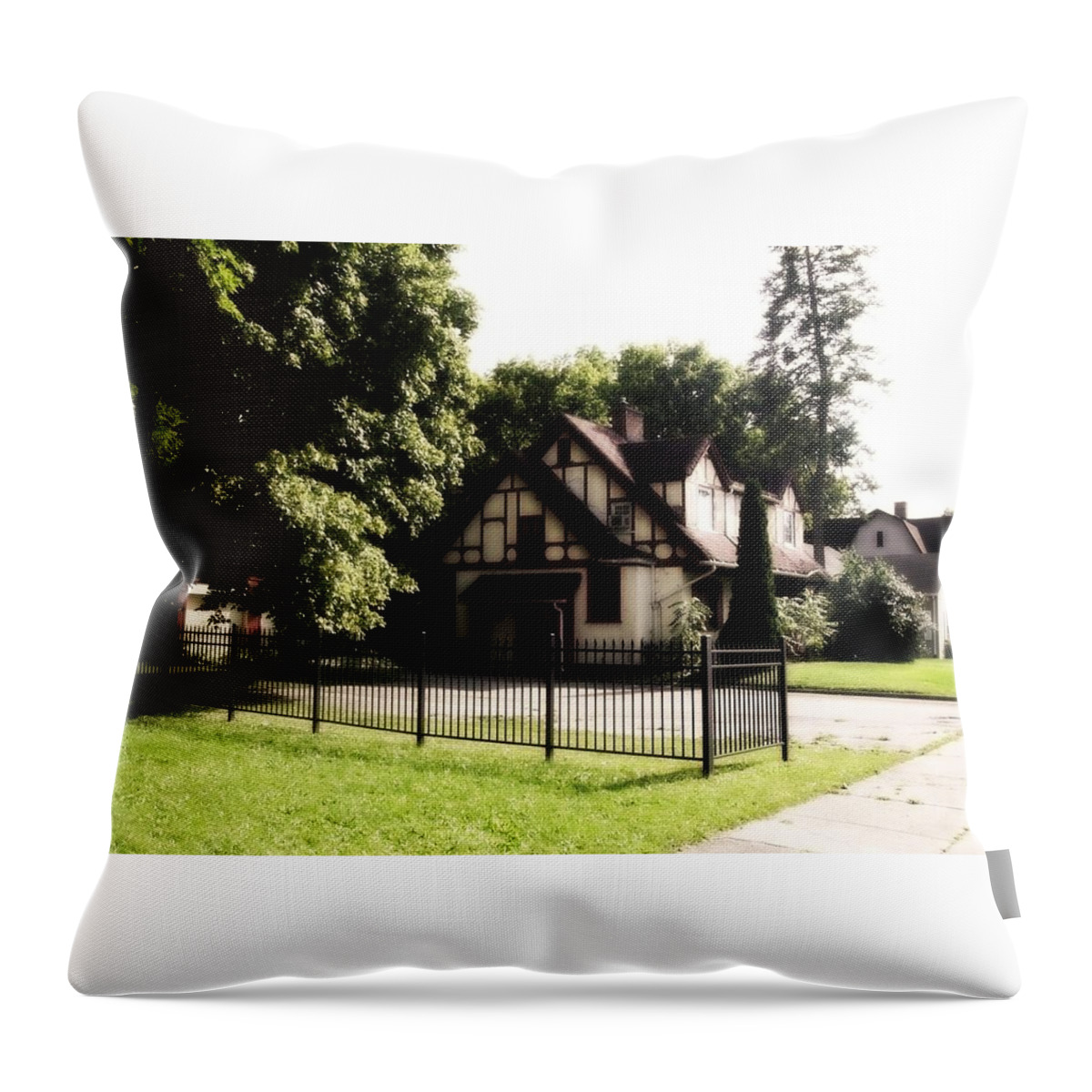 Victorian Throw Pillow featuring the photograph German House Off Jefferson by Reynold Jay
