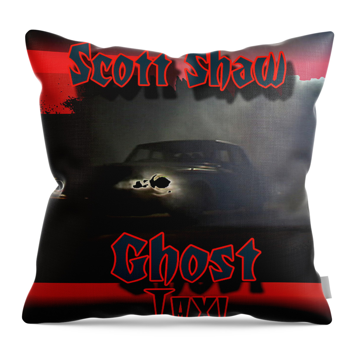 Ghost Taxi Throw Pillow featuring the photograph Ghost Taxi by The Zen Filmmaking Store