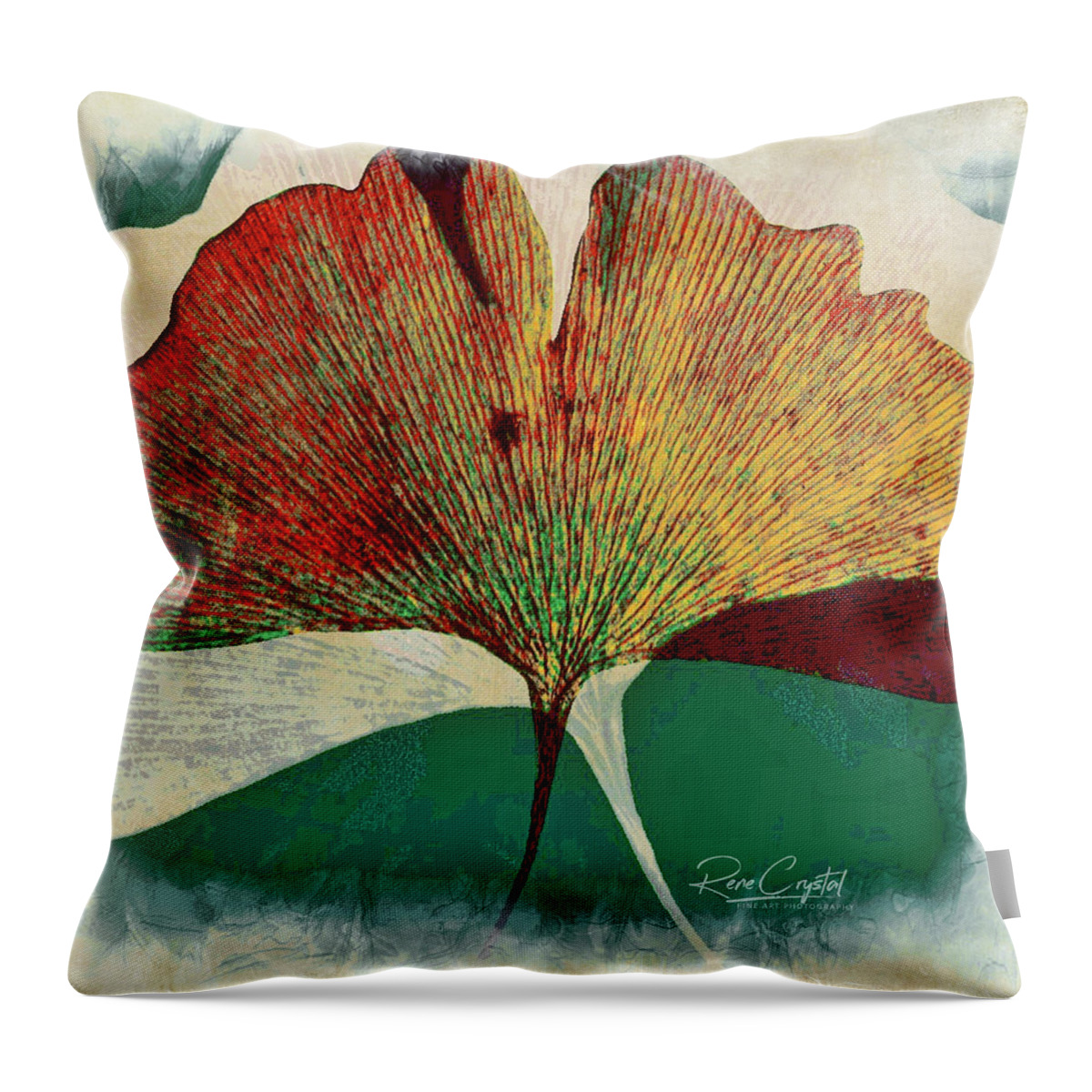 Leaves Throw Pillow featuring the photograph Ginkgo de Mayo by Rene Crystal