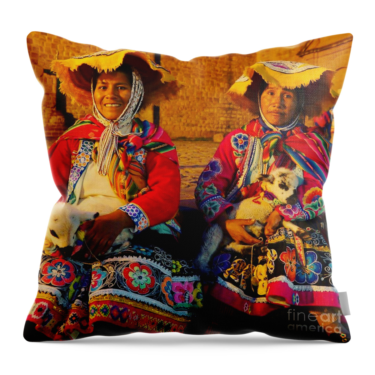  Throw Pillow featuring the photograph Girlfriends by Reena Kapoor