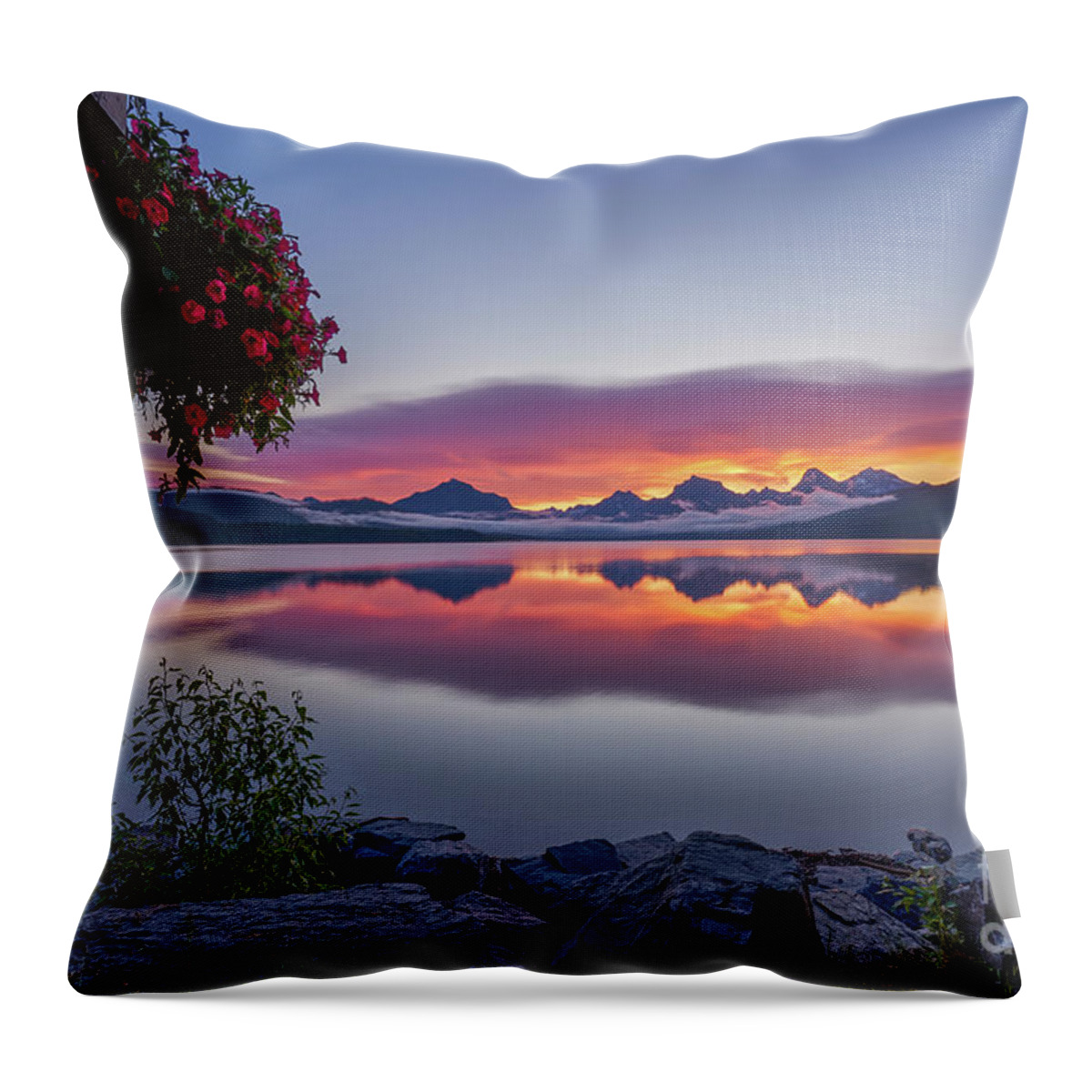 Awe Throw Pillow featuring the photograph Glacier National Park by Brian Kamprath