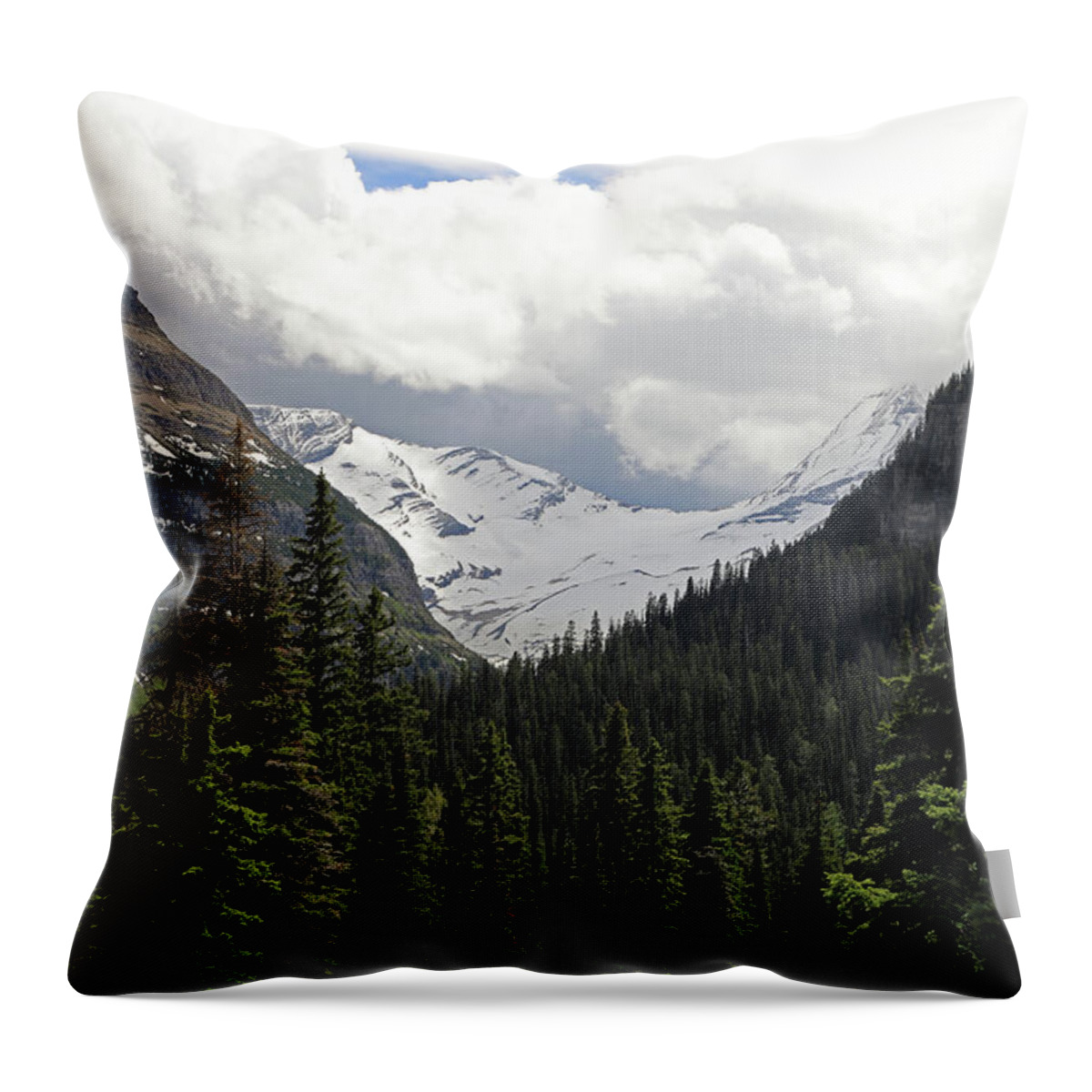 Glacier National Park Throw Pillow featuring the photograph Glacier National Park -Jackson Glacier by Richard Krebs
