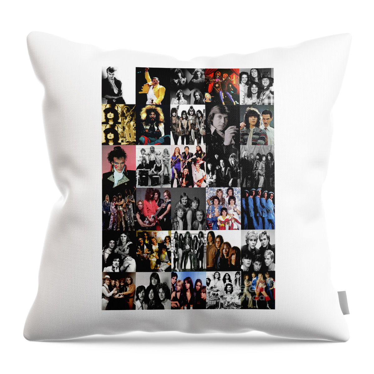Glam Rock Throw Pillow featuring the photograph Glam Rock - 1970's by Doc Braham