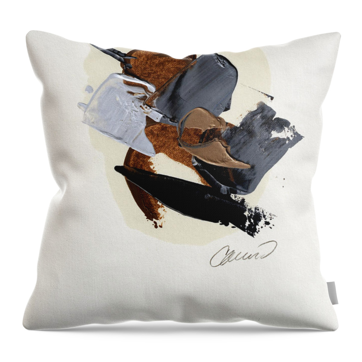 Pallet Point Throw Pillow featuring the painting Global Crossroads #2 by Craig Morris