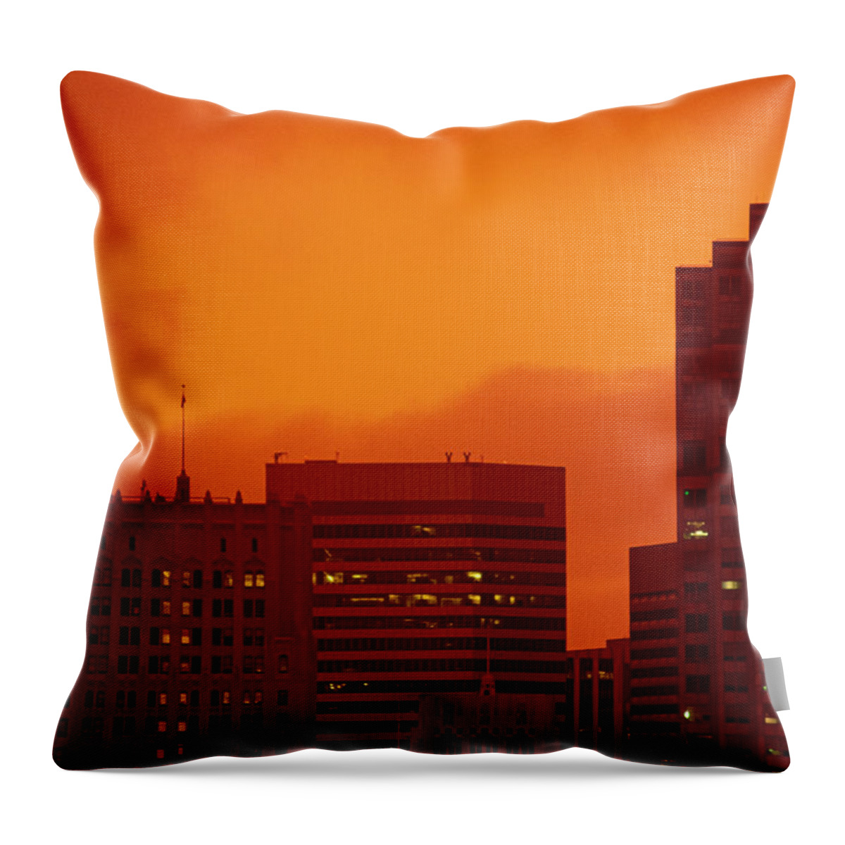 Sky Throw Pillow featuring the photograph Global Warning San Francisco 8 by Bonnie Follett