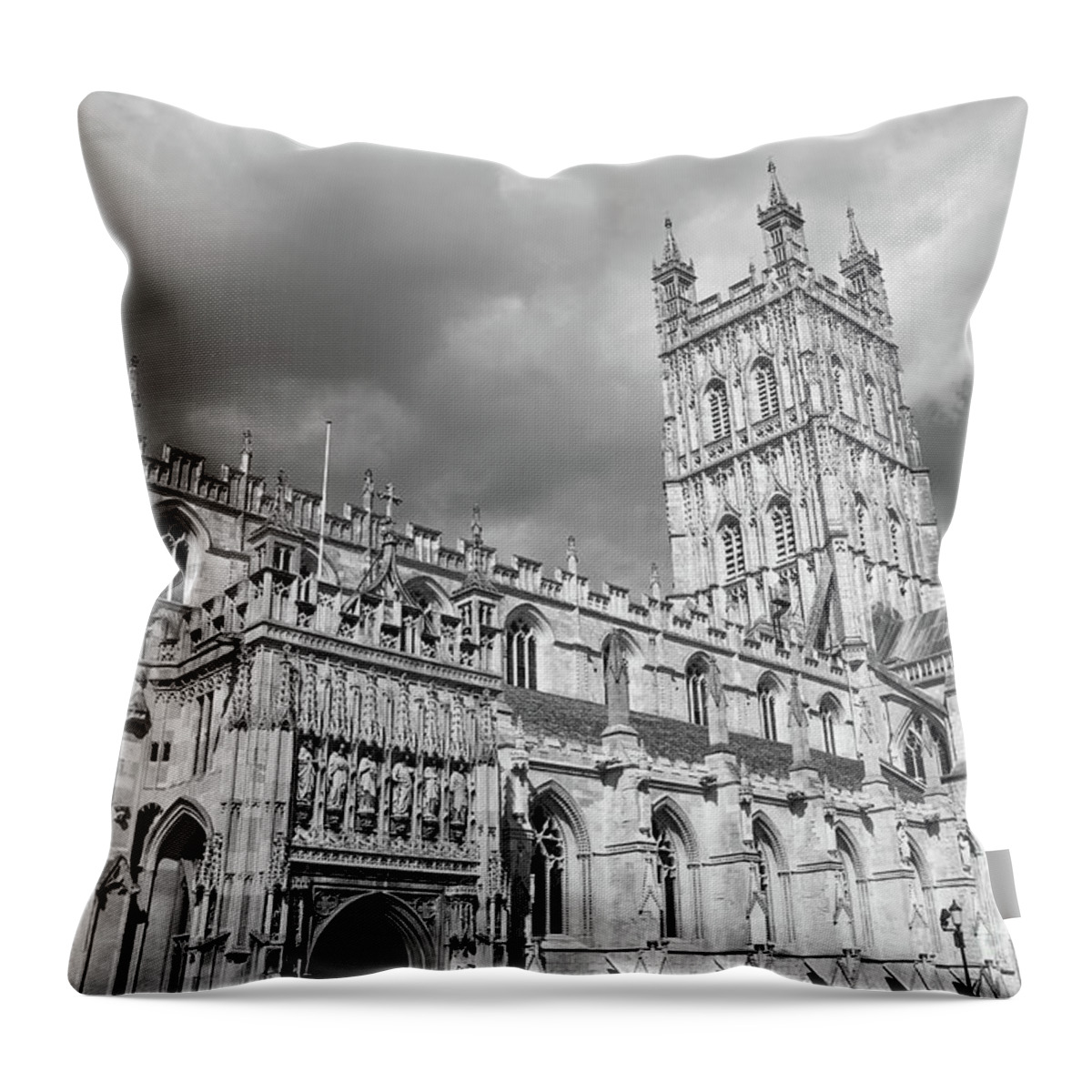 Britain Throw Pillow featuring the photograph Gloucester Cathedral, UK by Seeables Visual Arts