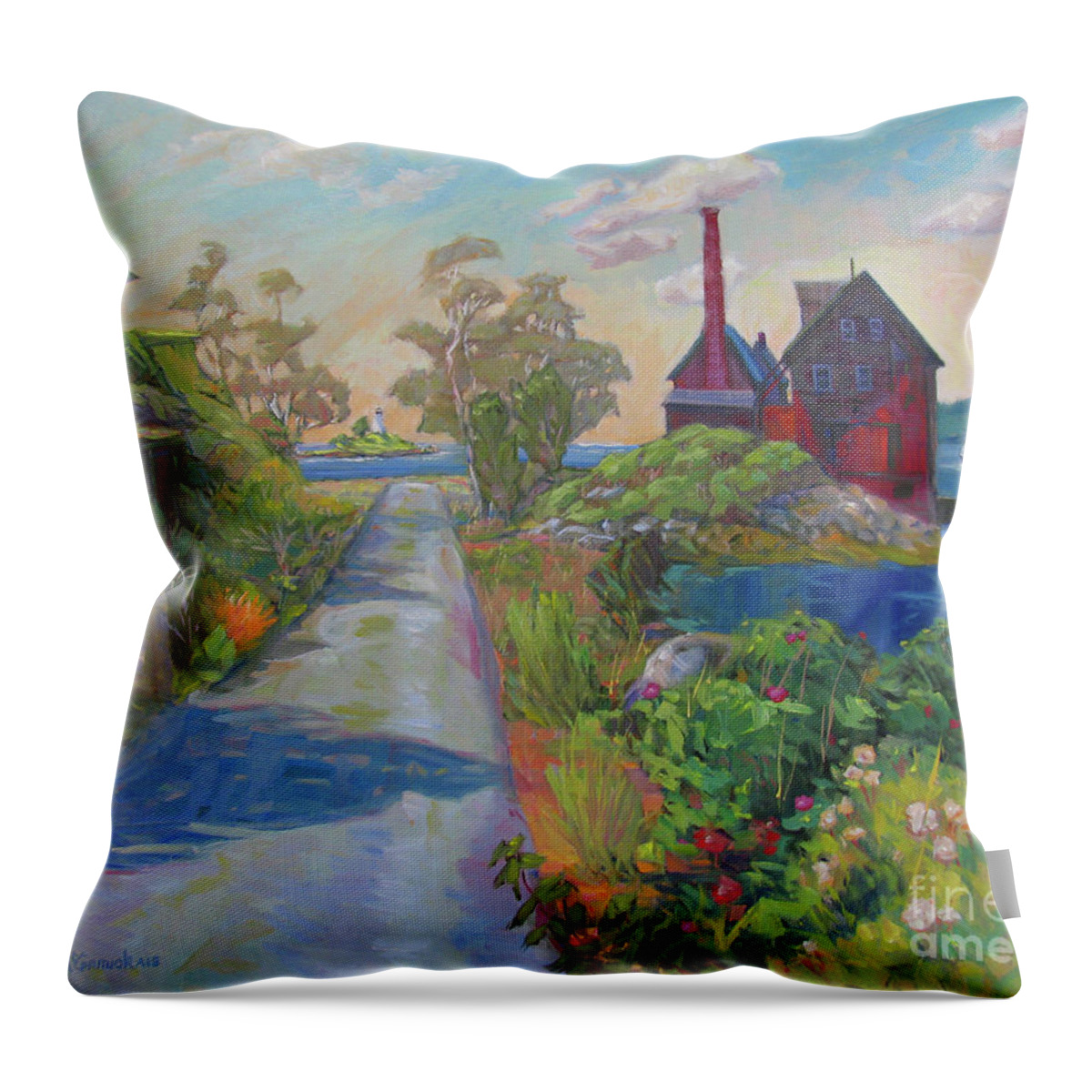 Paint Factory Throw Pillow featuring the painting Gloucester's Motif by John McCormick