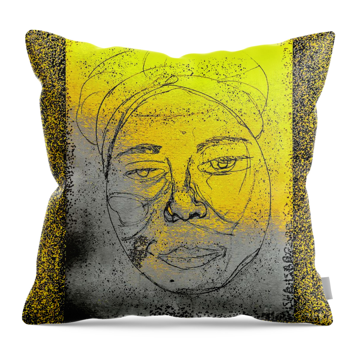 Golden Light Throw Pillow featuring the digital art Golden Light by Aisha Isabelle