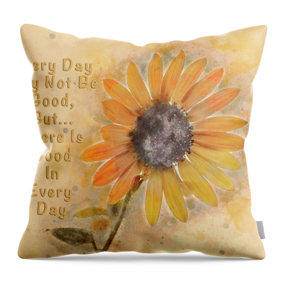 Sunflower Throw Pillow featuring the photograph Good In Every Day by Jennifer Grossnickle