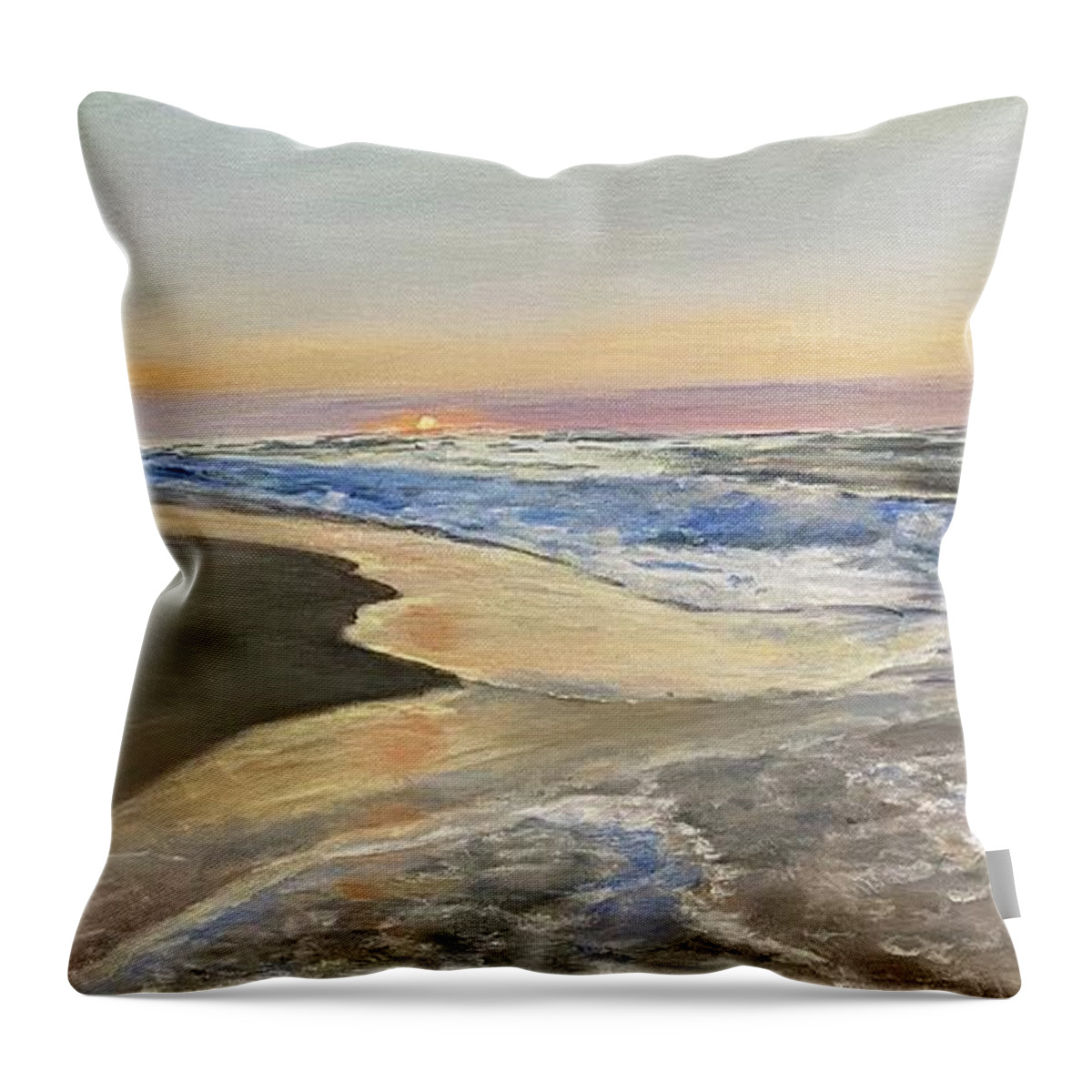 Painting Throw Pillow featuring the painting Good Morning by Paula Pagliughi
