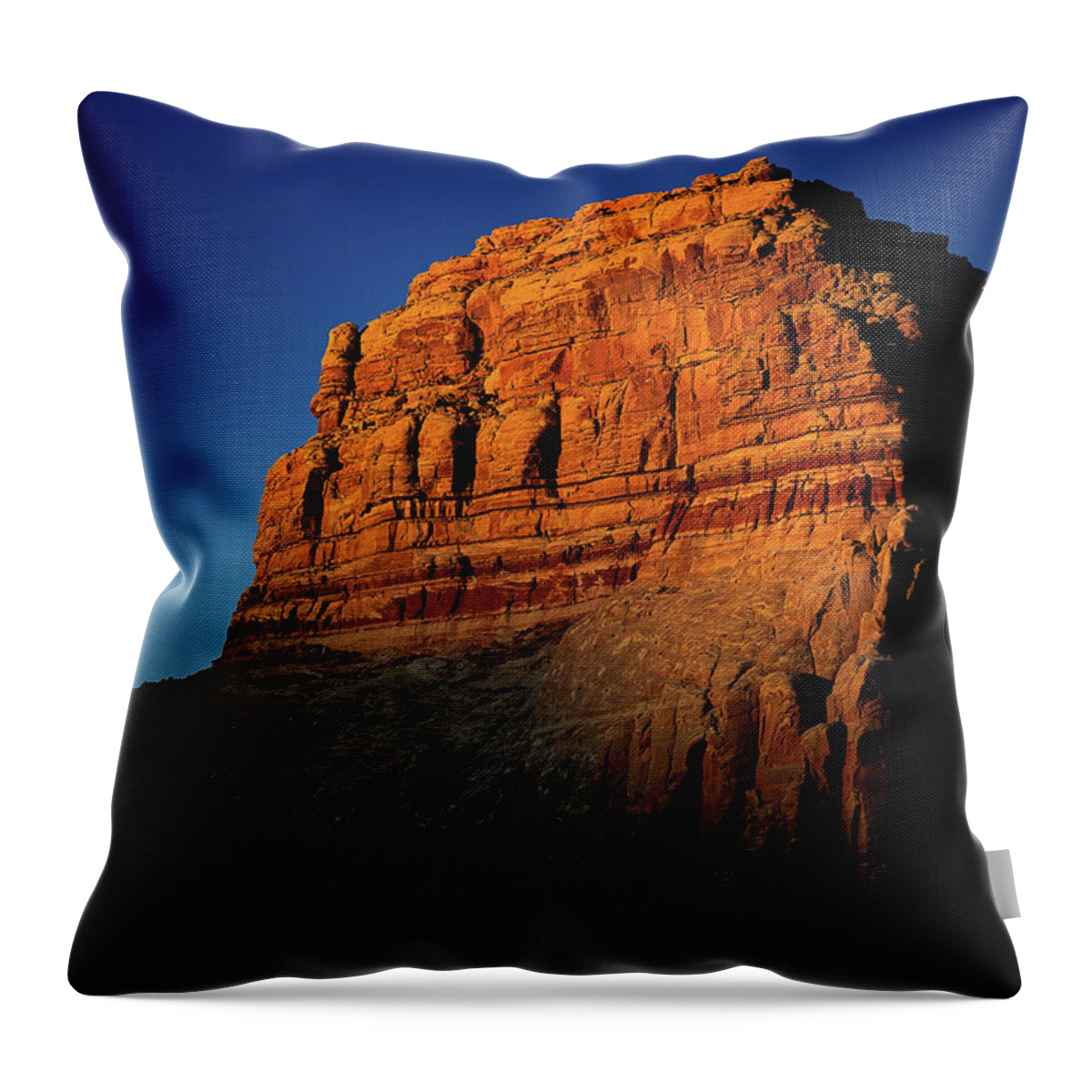 Art Throw Pillow featuring the photograph Good Night Red Cliff by Edgars Erglis