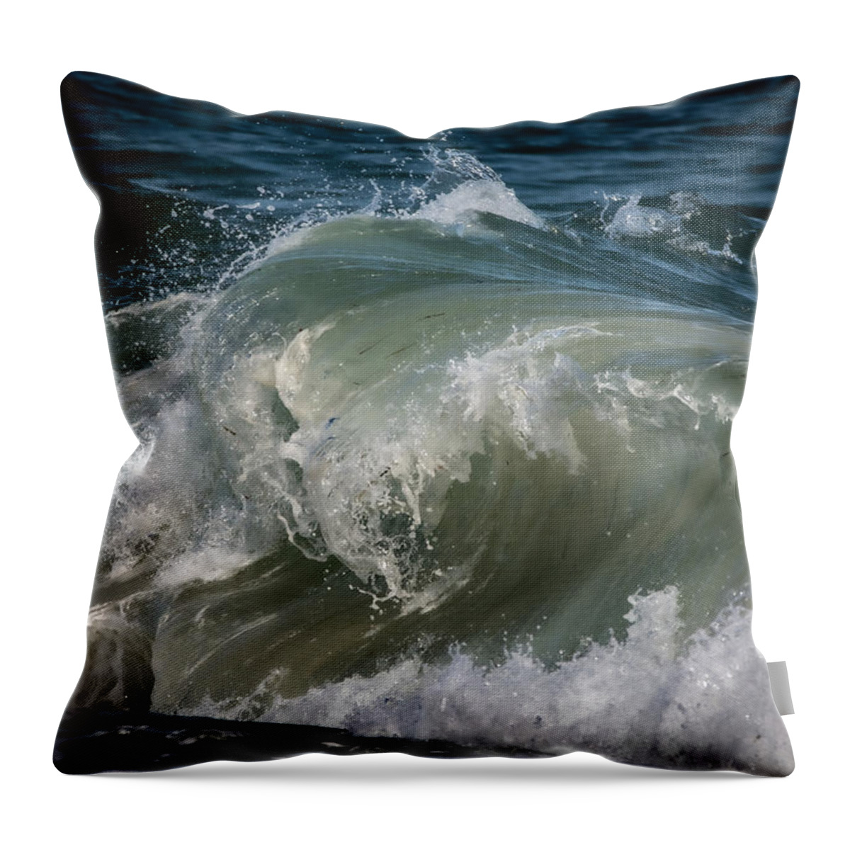 Seascape Throw Pillow featuring the photograph Good Times Good Waves by Linda Bonaccorsi