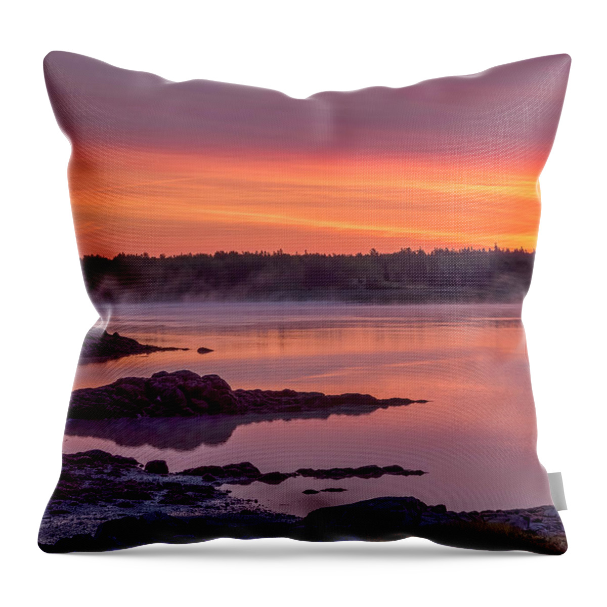 Cobscook Bay State Park Throw Pillow featuring the photograph Gorgeous Cobscook Sunrise by Jurgen Lorenzen