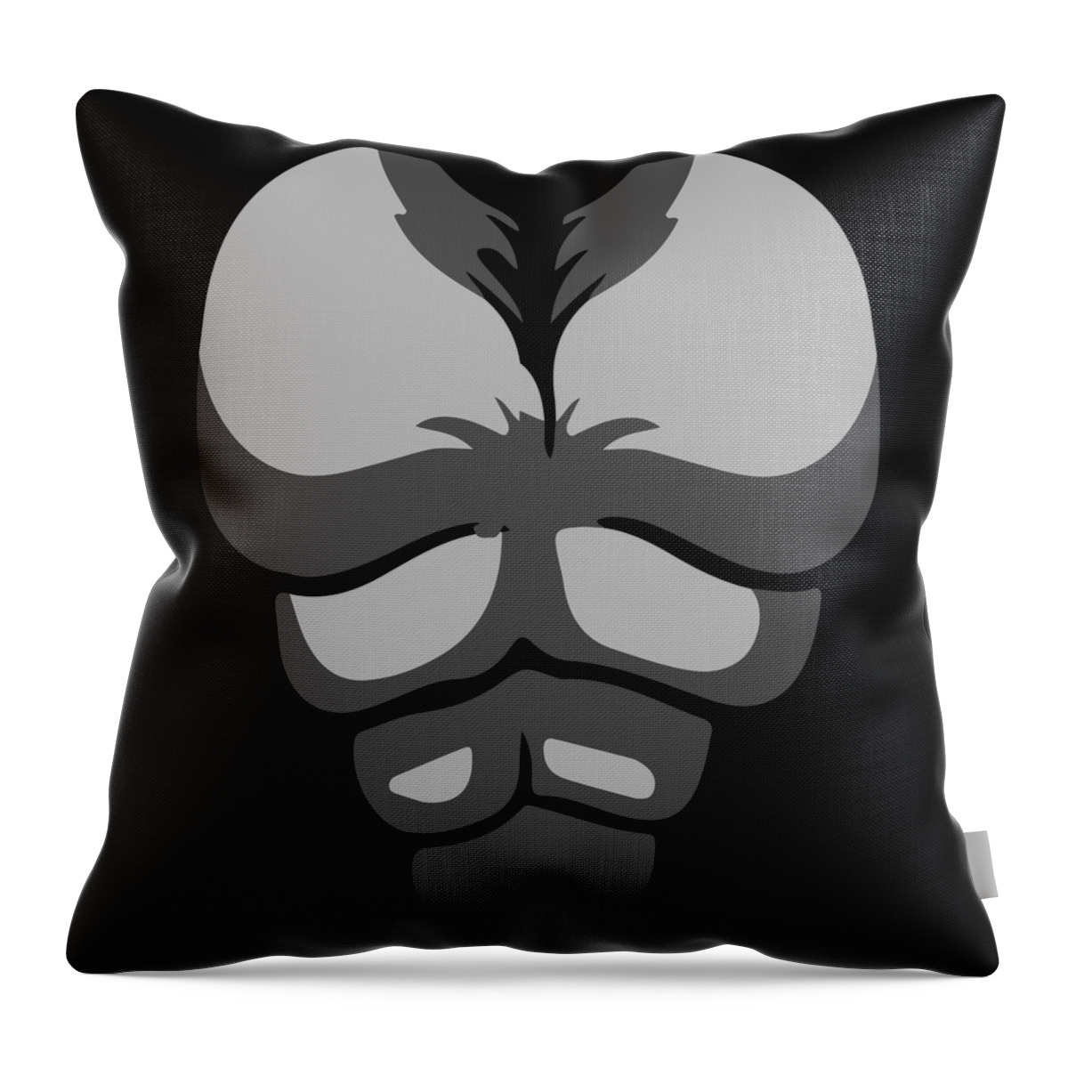 Halloween Throw Pillow featuring the digital art Gorilla Monkey Chest Costume by Flippin Sweet Gear
