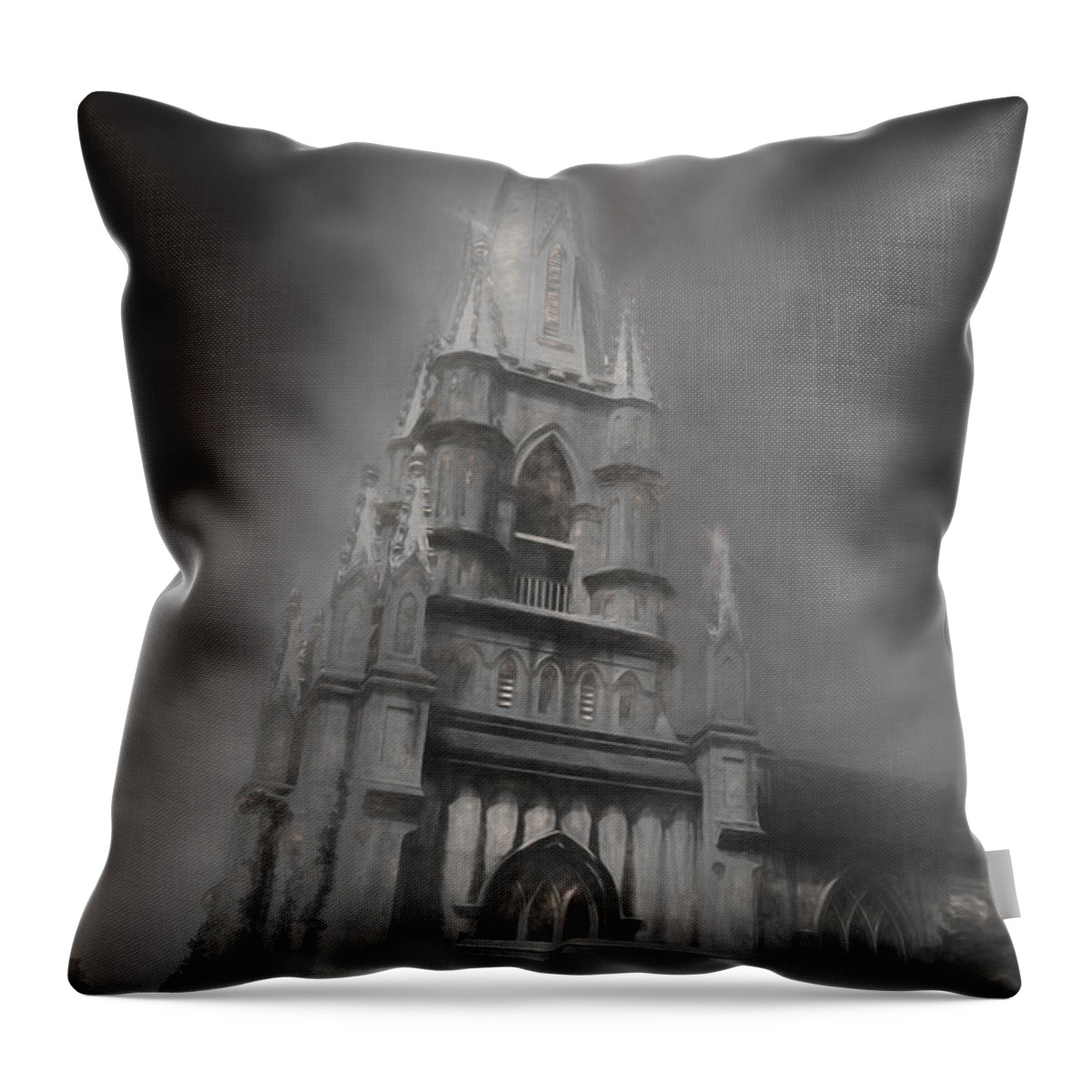 Castle Throw Pillow featuring the photograph Grace Episcopal Church by James Hill