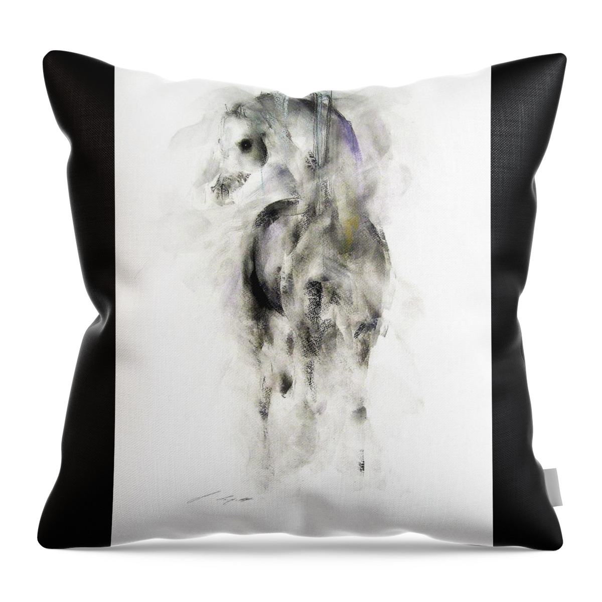 Horse Throw Pillow featuring the painting Grace by Janette Lockett