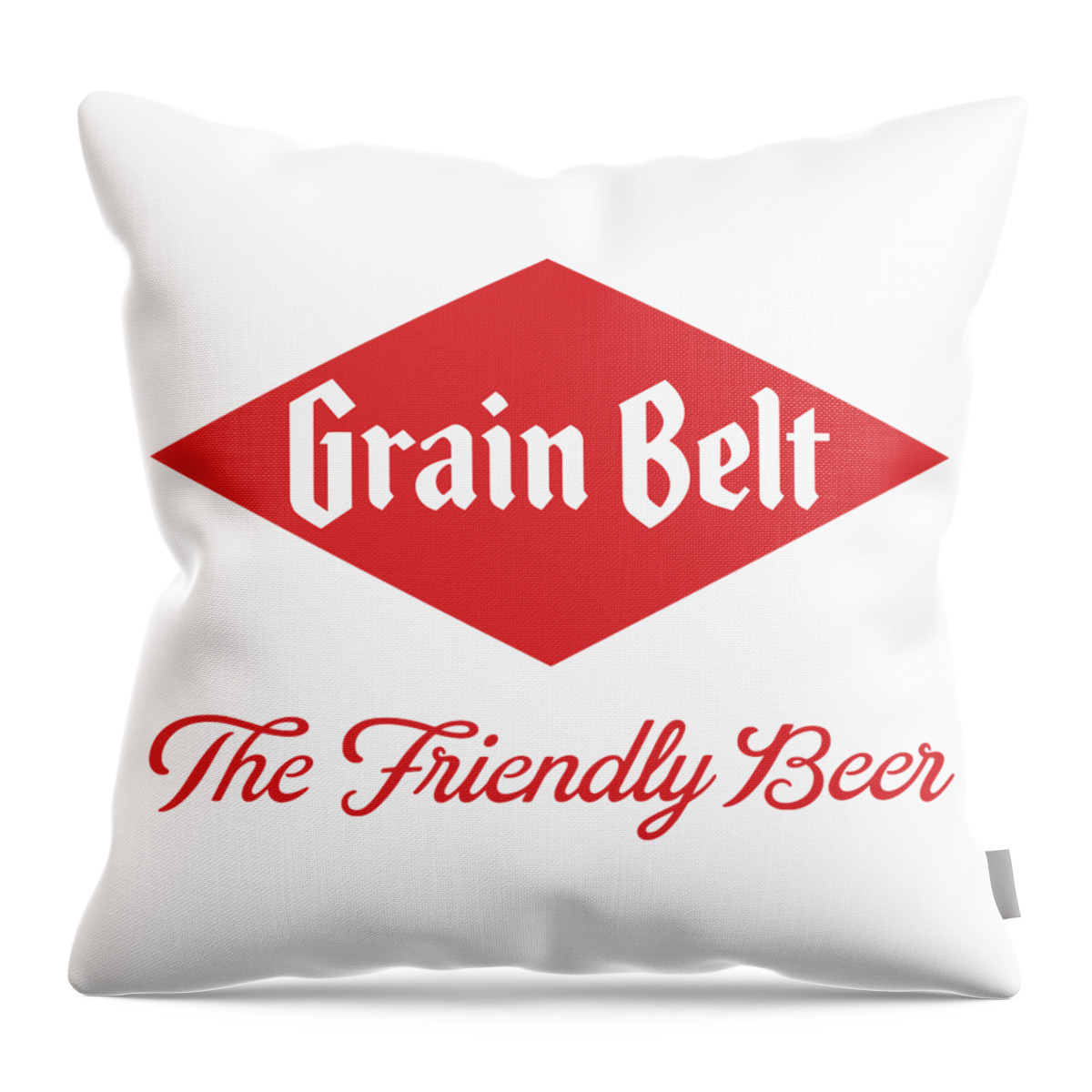 Grain Belt August Schell Brewing Company Beer American Lager Pale Lager Throw Pillow featuring the digital art Grain Belt August Schell Brewing Company Beer American lager Pale lager, grain by Candance R Jenkins