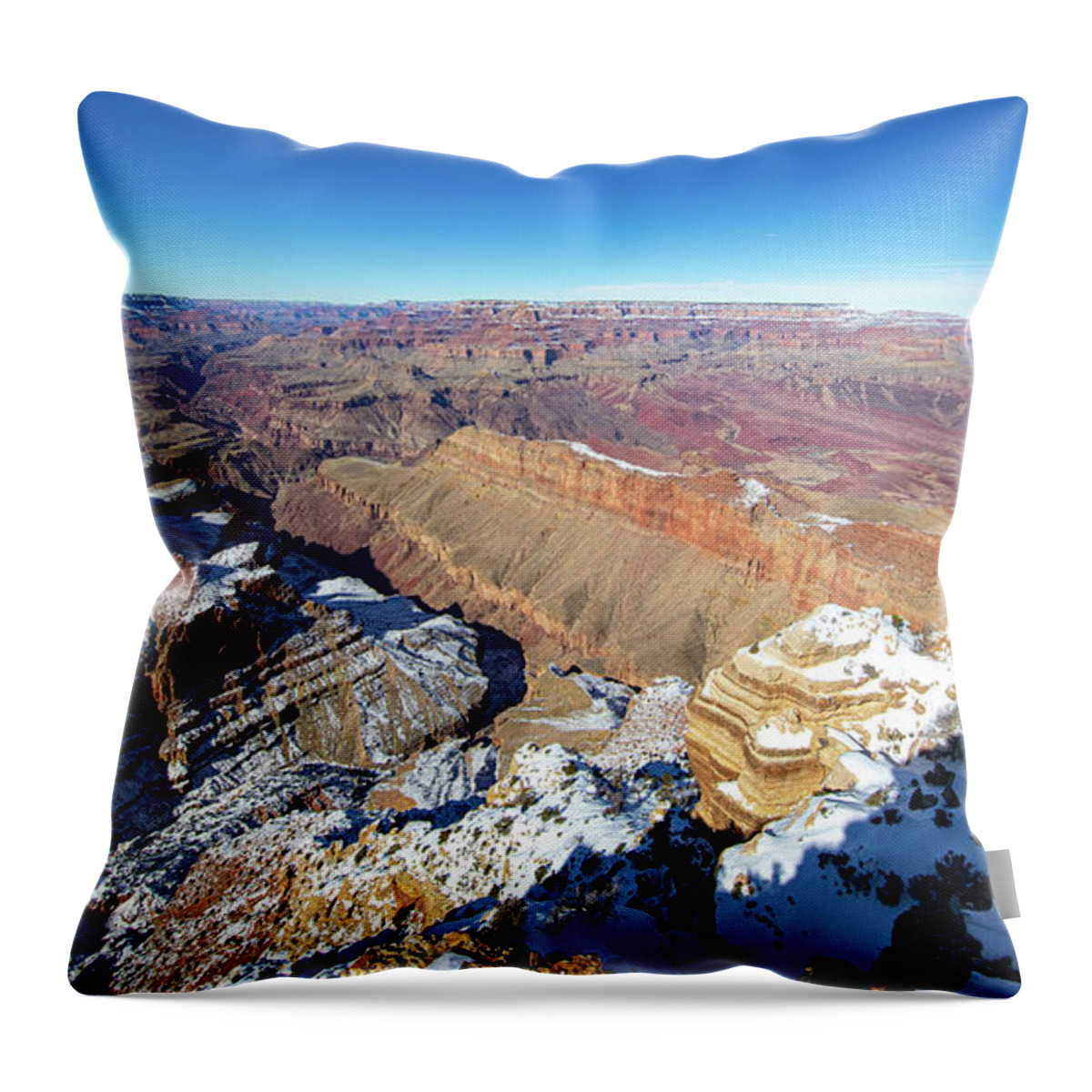 Grand Canyon Throw Pillow featuring the photograph Grand Canyon #3 by Steve Templeton