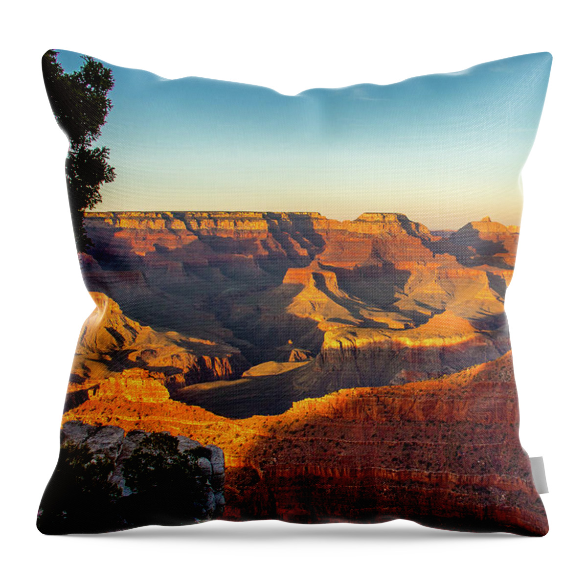 Canyon Throw Pillow featuring the photograph Sunset from Mather Point by Craig A Walker