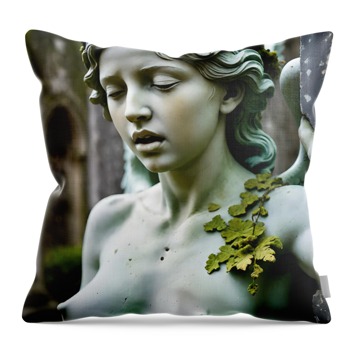 Autumn Throw Pillow featuring the photograph Graveyard Beauties No.5 by My Head Cinema