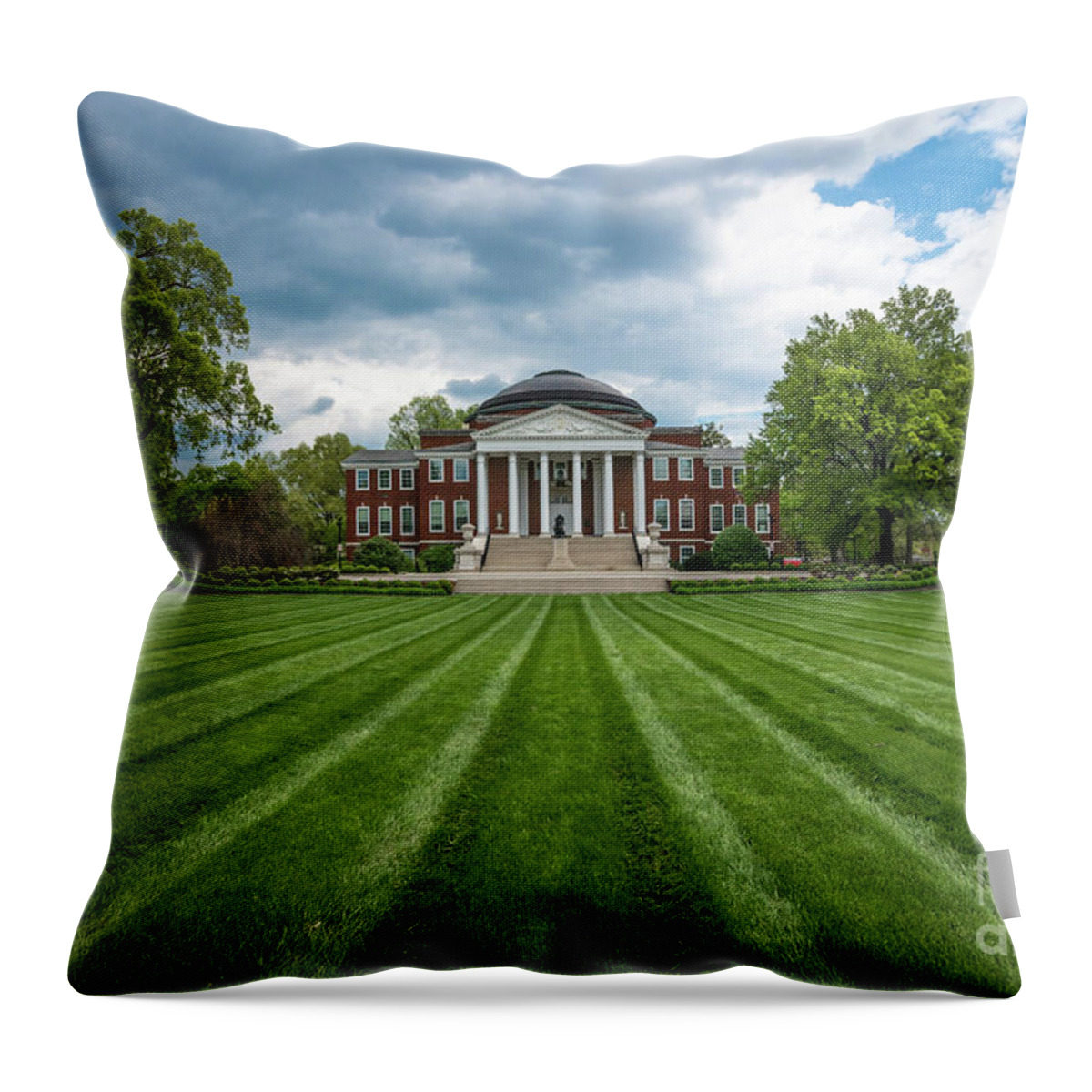 Grawemeyer Throw Pillow featuring the photograph Grawemeyer Hall - University of Louisville - Kentucky by Gary Whitton