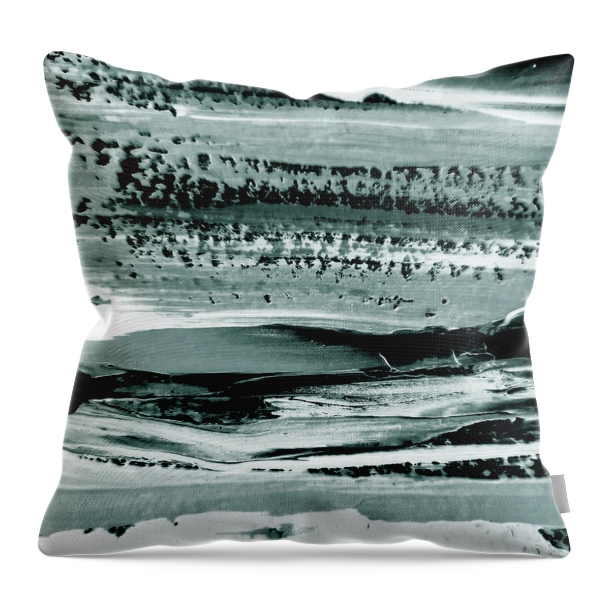 Gray Lines Throw Pillow featuring the painting Gray Monochrome Organic Line Brush Strokes Contemporary Decor I by Irina Sztukowski