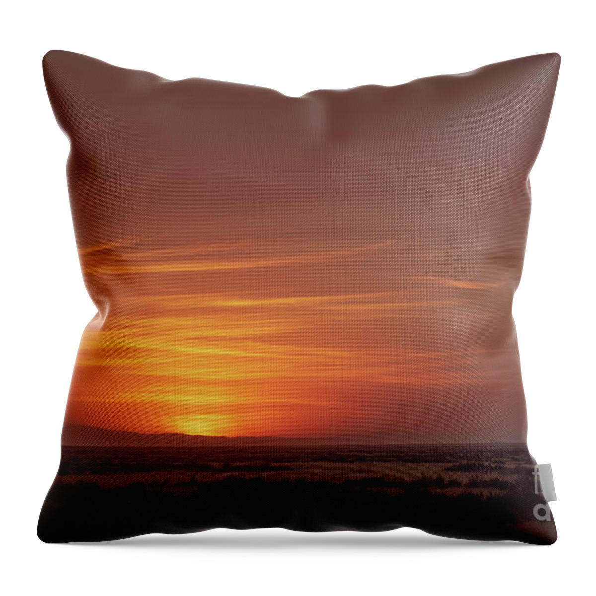 California Throw Pillow featuring the photograph Great Central Valley Sunset by Jeff Hubbard