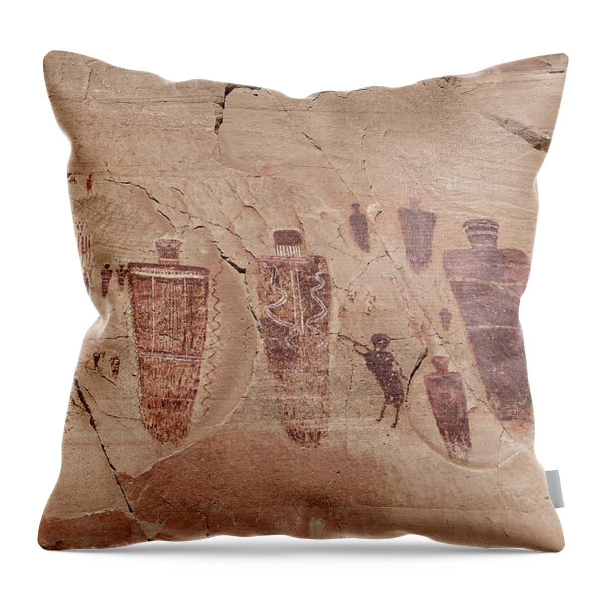 Pictographs Throw Pillow featuring the photograph Great Gallery Vignette by Kathleen Bishop