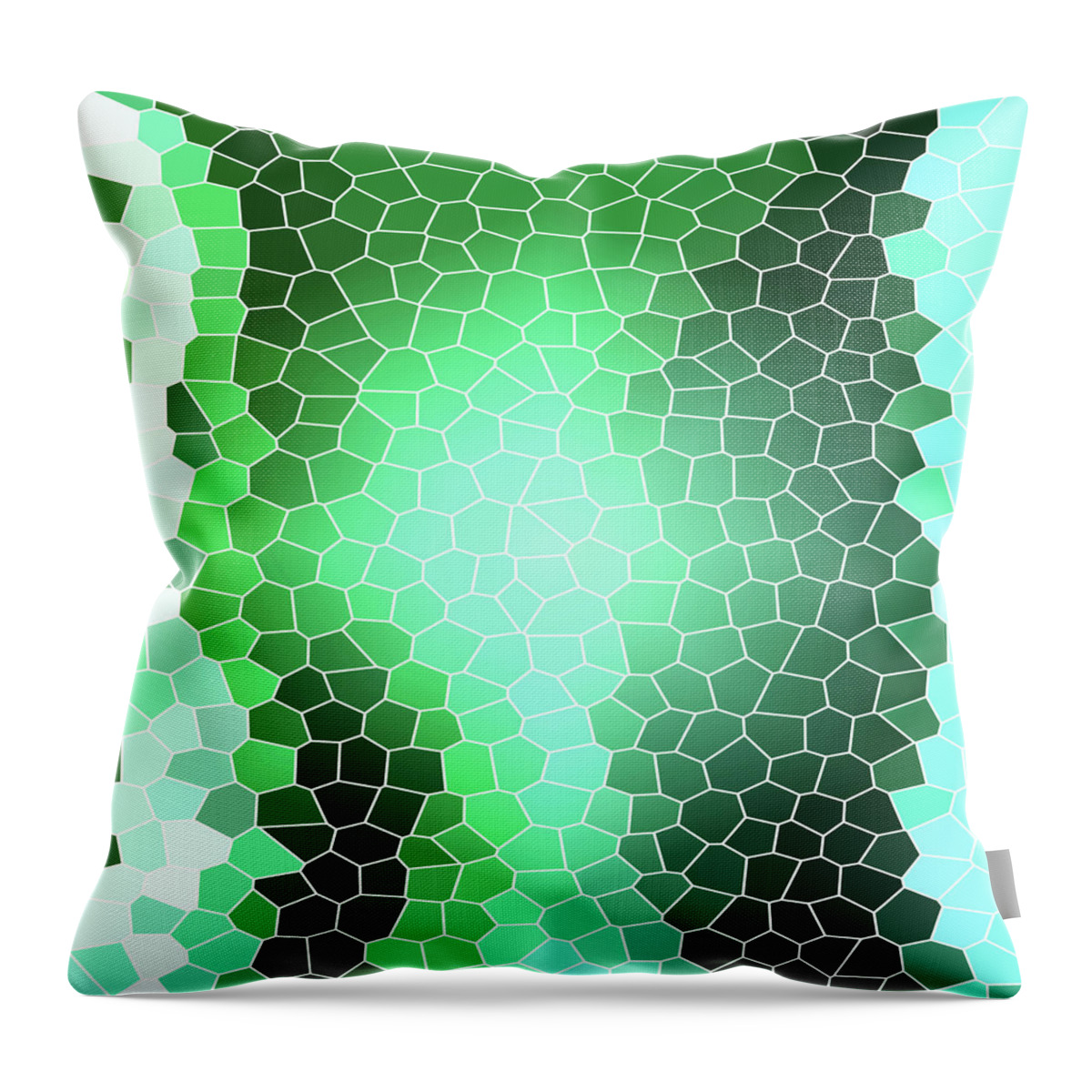 Green Throw Pillow featuring the digital art Green Skin by Melinda Firestone-White