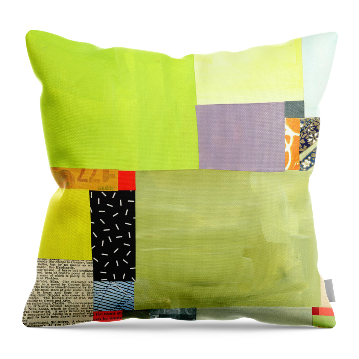 Abstract Art Throw Pillow featuring the painting Grid Study #3 by Jane Davies