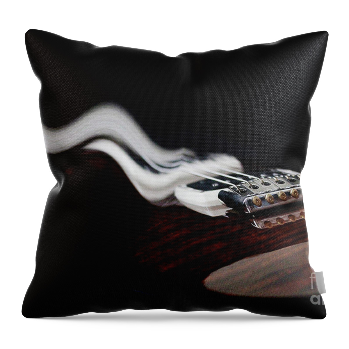 Guitar Wave Throw Pillow featuring the photograph Guitar Wave by Natalie Dowty