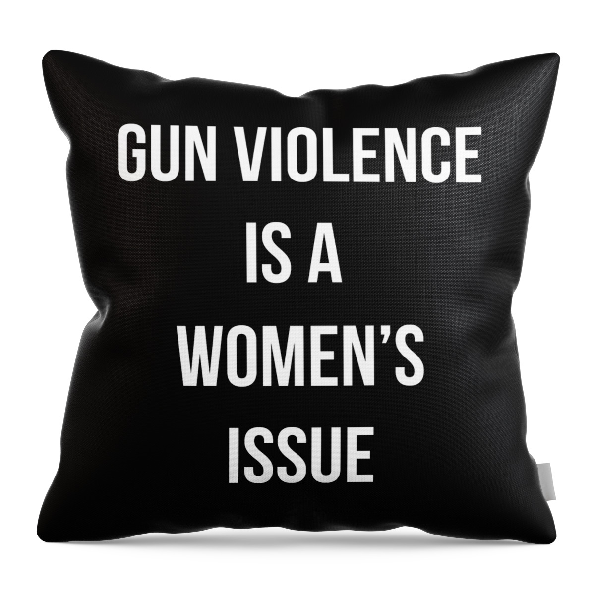 Funny Throw Pillow featuring the digital art Gun Violence Is A Womens Issue by Flippin Sweet Gear